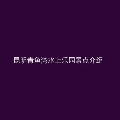 昆明青鱼湾水上乐园景点介绍