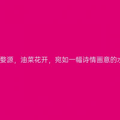 春天的婺源，油菜花开，宛如一幅诗情画意的水墨画