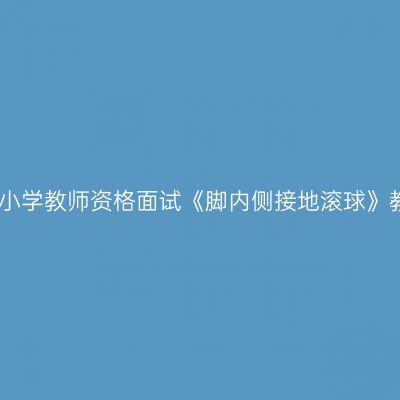 浙江小学教师资格面试《脚内侧接地滚球》教案