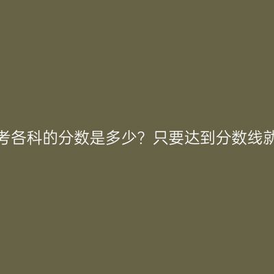 浙江成人高考各科的分数是多少？只要达到分数线就能录取吗？