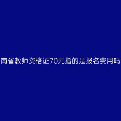 海南省教师资格证70元指的是报名费用吗？