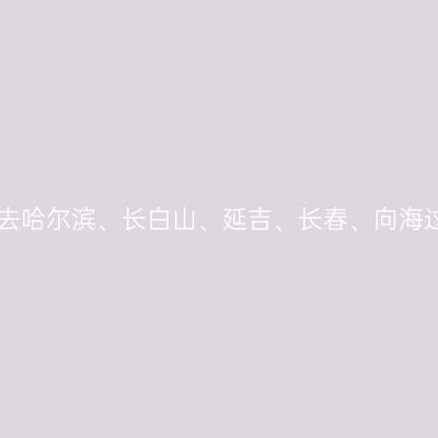 湘西出发带娃去哈尔滨、长白山、延吉、长春、向海过20度的夏天
