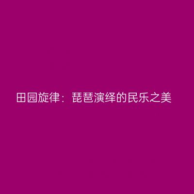田园旋律：琵琶演绎的民乐之美