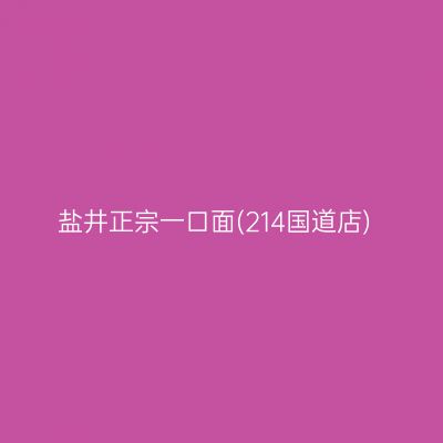 盐井正宗一口面(214国道店)