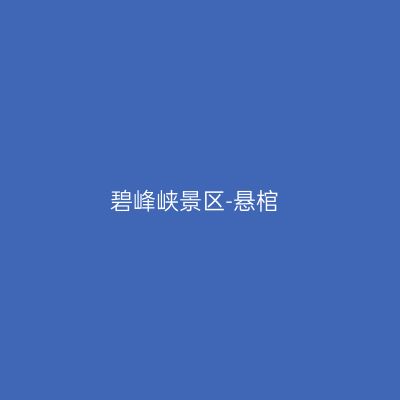 碧峰峡景区-悬棺
