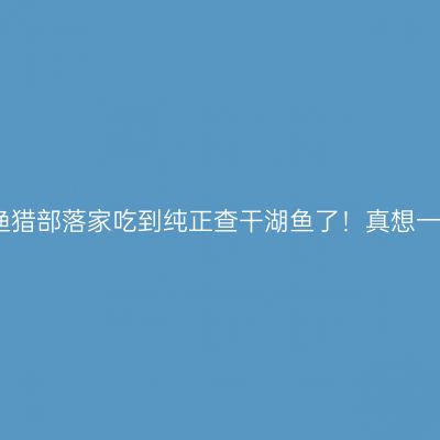 终于在查干湖渔猎部落家吃到纯正查干湖鱼了！真想一口气再来十条