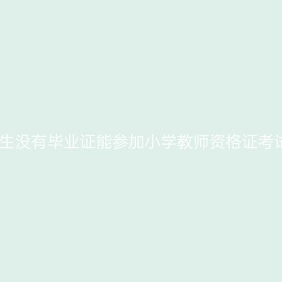 自考生没有毕业证能参加小学教师资格证考试吗