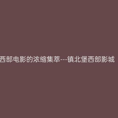 西部电影的浓缩集萃---镇北堡西部影城