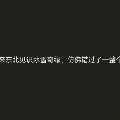 要是不来东北见识冰雪奇缘，仿佛错过了一整个冬天！