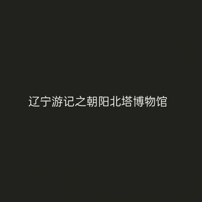 辽宁游记之朝阳北塔博物馆