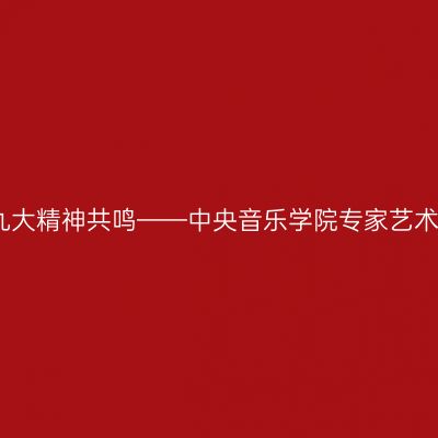 钢琴之声与十九大精神共鸣——中央音乐学院专家艺术家座谈会纪实