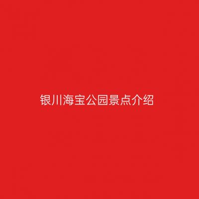银川海宝公园景点介绍