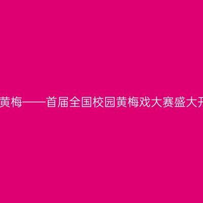 青春黄梅——首届全国校园黄梅戏大赛盛大开幕