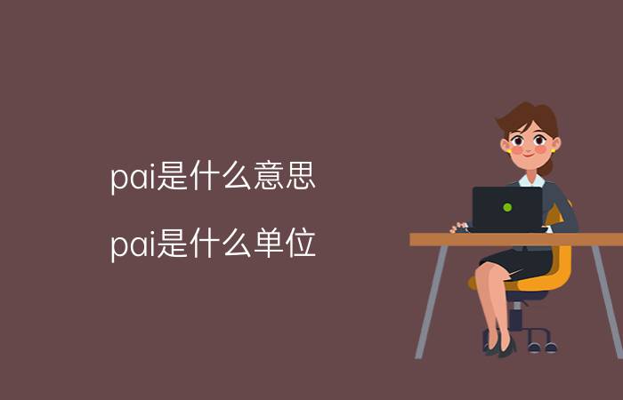 pai是什么意思（pai是什么单位）