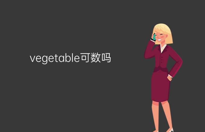 vegetable可数吗