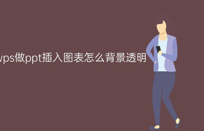 wps做ppt插入图表怎么背景透明