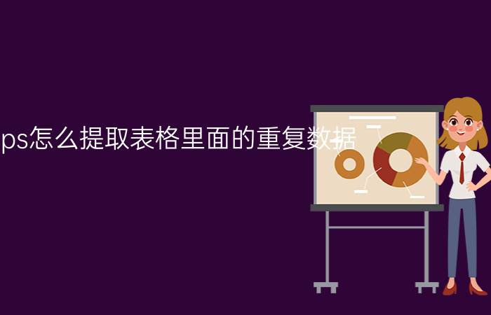 wps怎么提取表格里面的重复数据