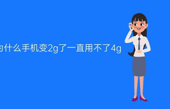 为什么手机变2g了一直用不了4g