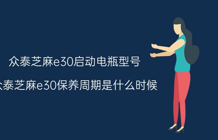 众泰芝麻e30启动电瓶型号（众泰芝麻e30保养周期是什么时候）