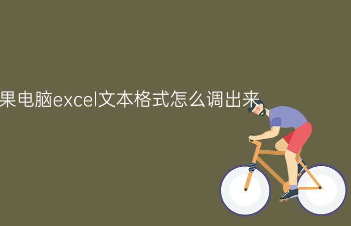 苹果电脑excel文本格式怎么调出来