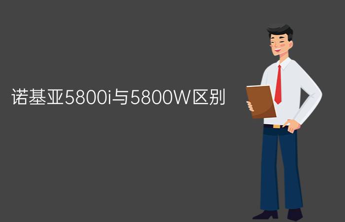 诺基亚5800i与5800W区别