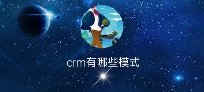 crm有哪些模式