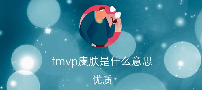 fmvp皮肤是什么意思？优质