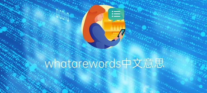 whatarewords中文意思