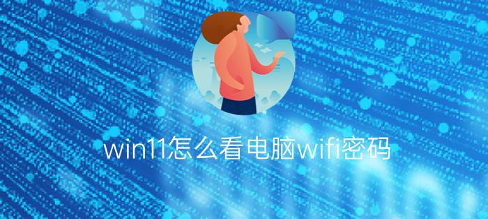 win11怎么看电脑wifi密码