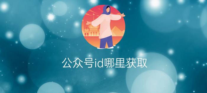 公众号id哪里获取