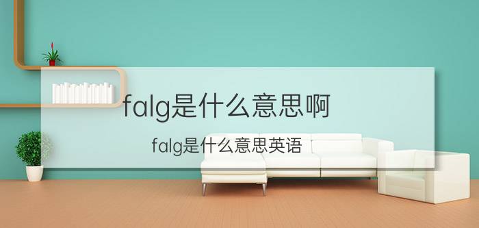 falg是什么意思啊,falg是什么意思英语