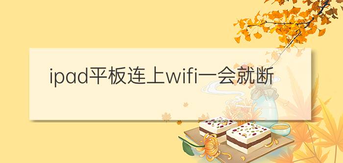 ipad平板连上wifi一会就断