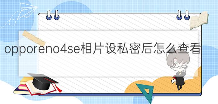 opporeno4se相片设私密后怎么查看