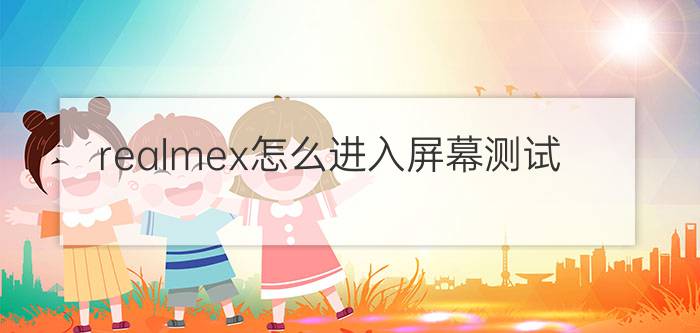 realmex怎么进入屏幕测试