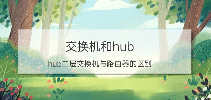 交换机和hub（hub二层交换机与路由器的区别）