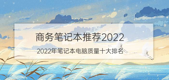 商务笔记本推荐2022(2022年笔记本电脑质量十大排名)