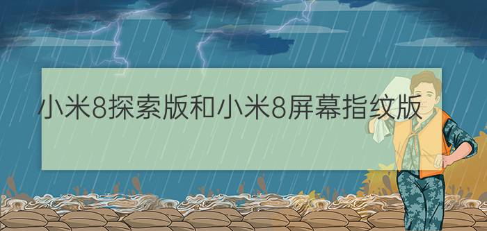 小米8探索版和小米8屏幕指纹版