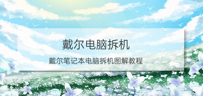 戴尔电脑拆机（戴尔笔记本电脑拆机图解教程）