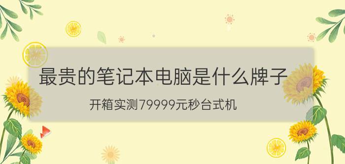 最贵的笔记本电脑是什么牌子（开箱实测79999元秒台式机）