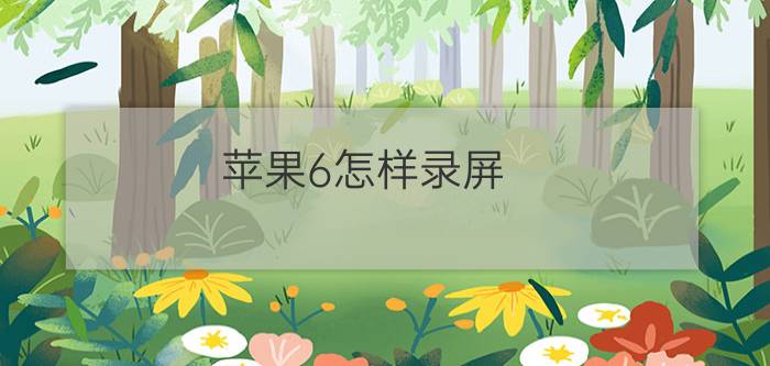 苹果6怎样录屏