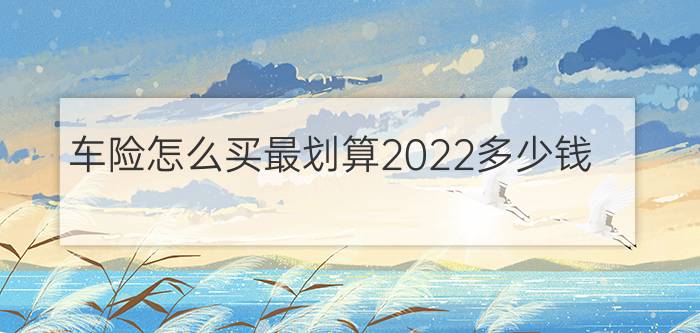 车险怎么买最划算2022多少钱?车险明细表2022价格