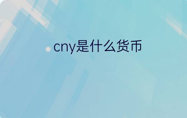 cny是什么货币