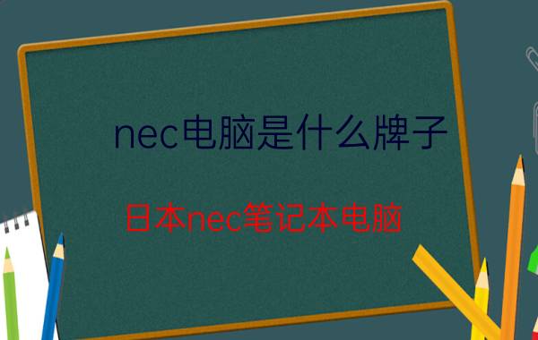 nec电脑是什么牌子（日本nec笔记本电脑）