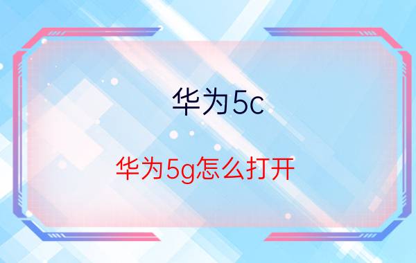 华为5c(华为5g怎么打开)