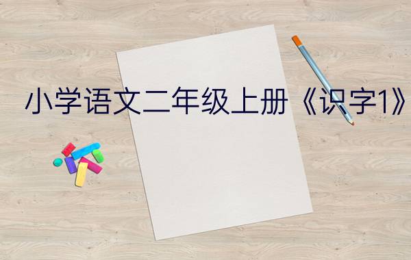 小学语文二年级上册《识字1》