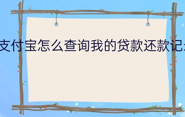 支付宝怎么查询我的贷款还款记录