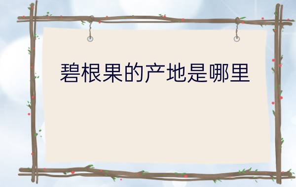 碧根果的产地是哪里?（碧根果的产地在哪里,中国没有吗）