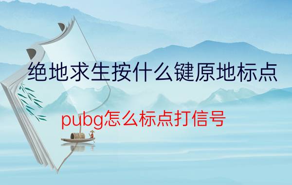 绝地求生按什么键原地标点(pubg怎么标点打信号？)