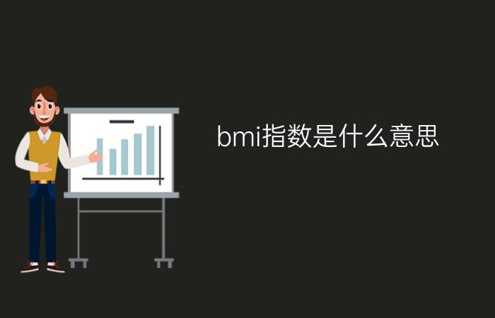 bmi指数是什么意思