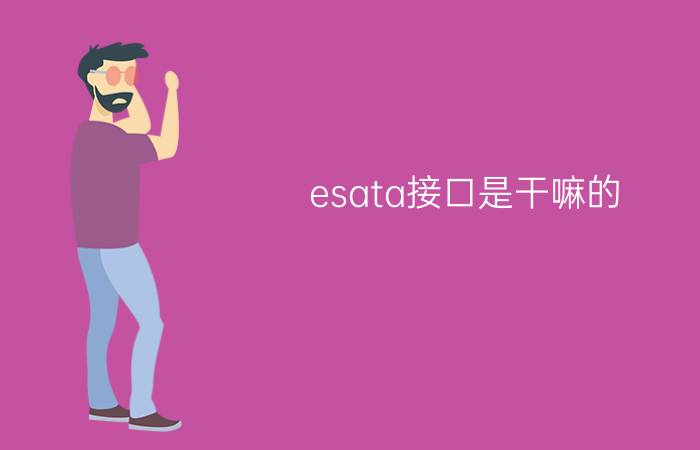 esata接口是干嘛的